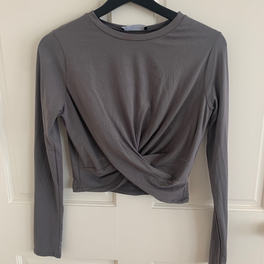 Grey Crossover Top